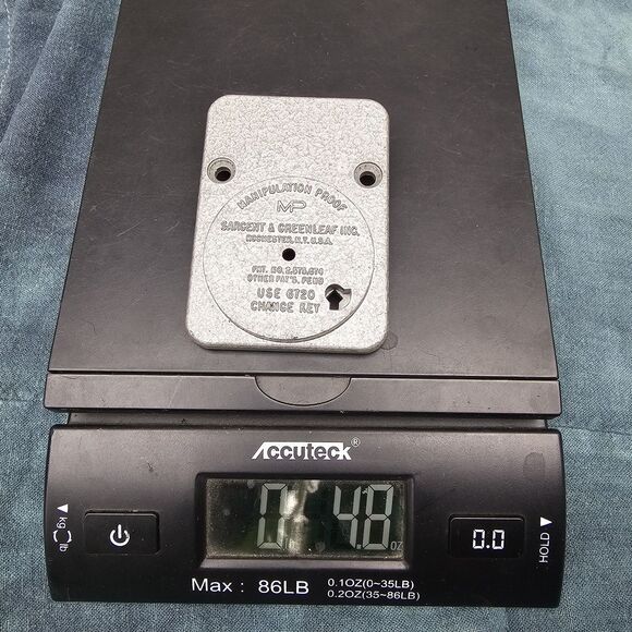 Sargent & Greenleaf Manipulation Proof Safe Lock Backplate S&G 6720 Change Key - Picture 5 of 5